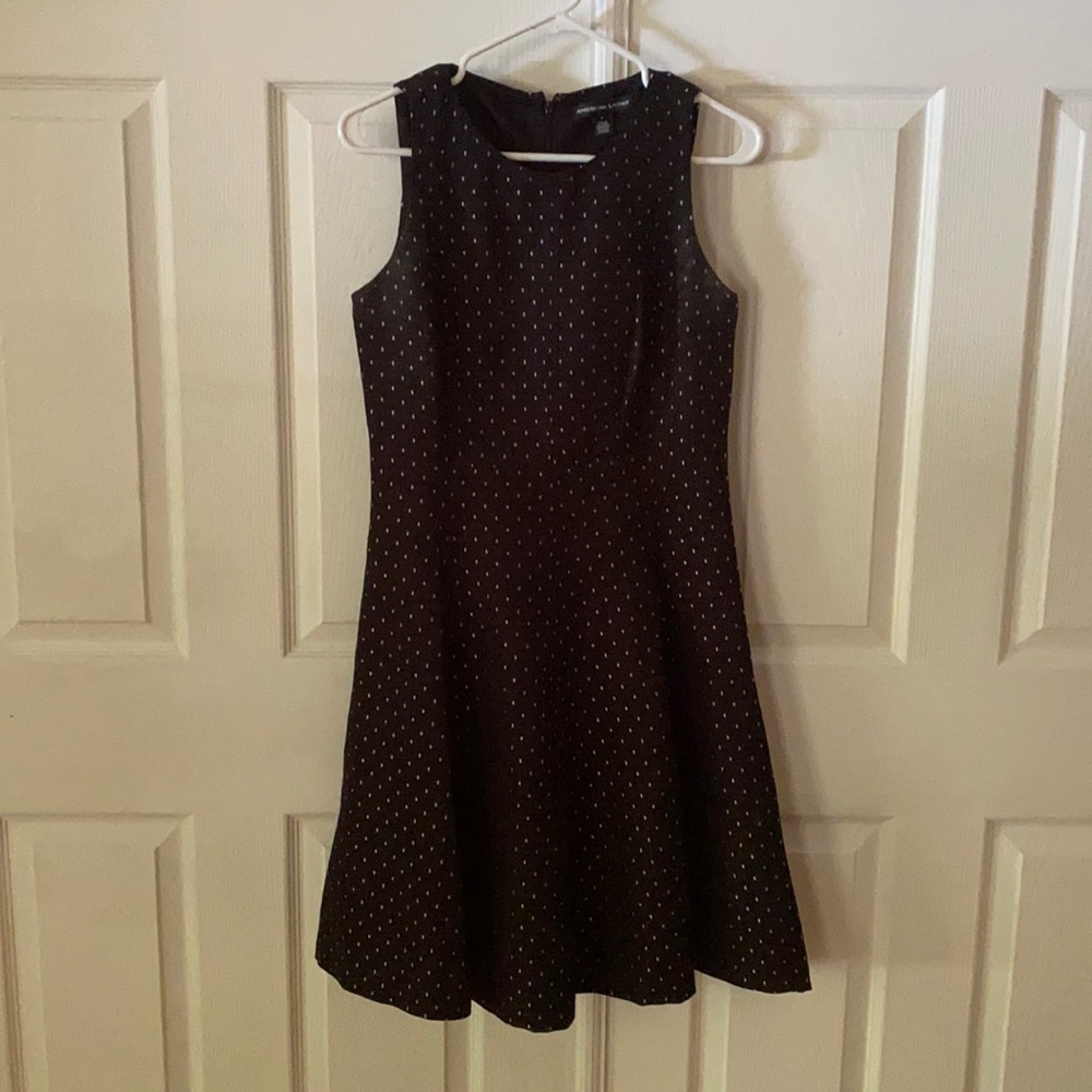 Black with white dots dress